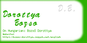 dorottya bozso business card